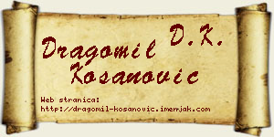Dragomil Kosanović vizit kartica